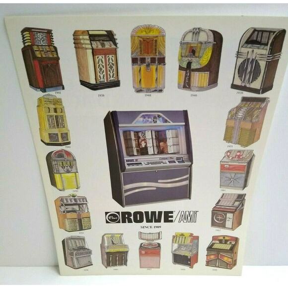 Rowe AMI Jukebox FLYER LaserStar America + 16 Models CD-100B Original 1991 Art - Picture 2 of 6